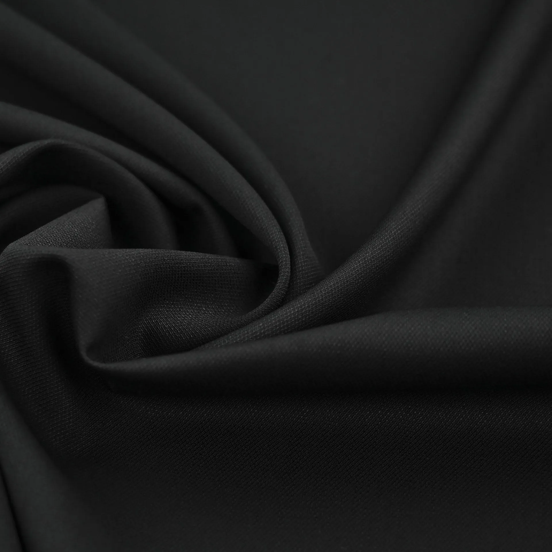 Black Suiting Wool Fabric 4396