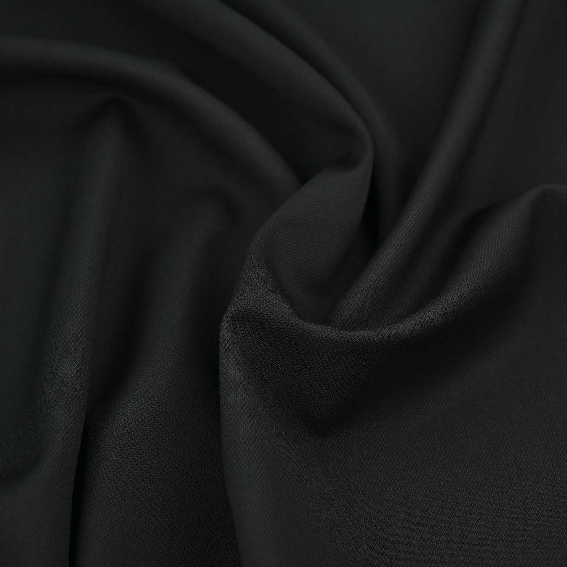 Black Suiting Wool Fabric 4396