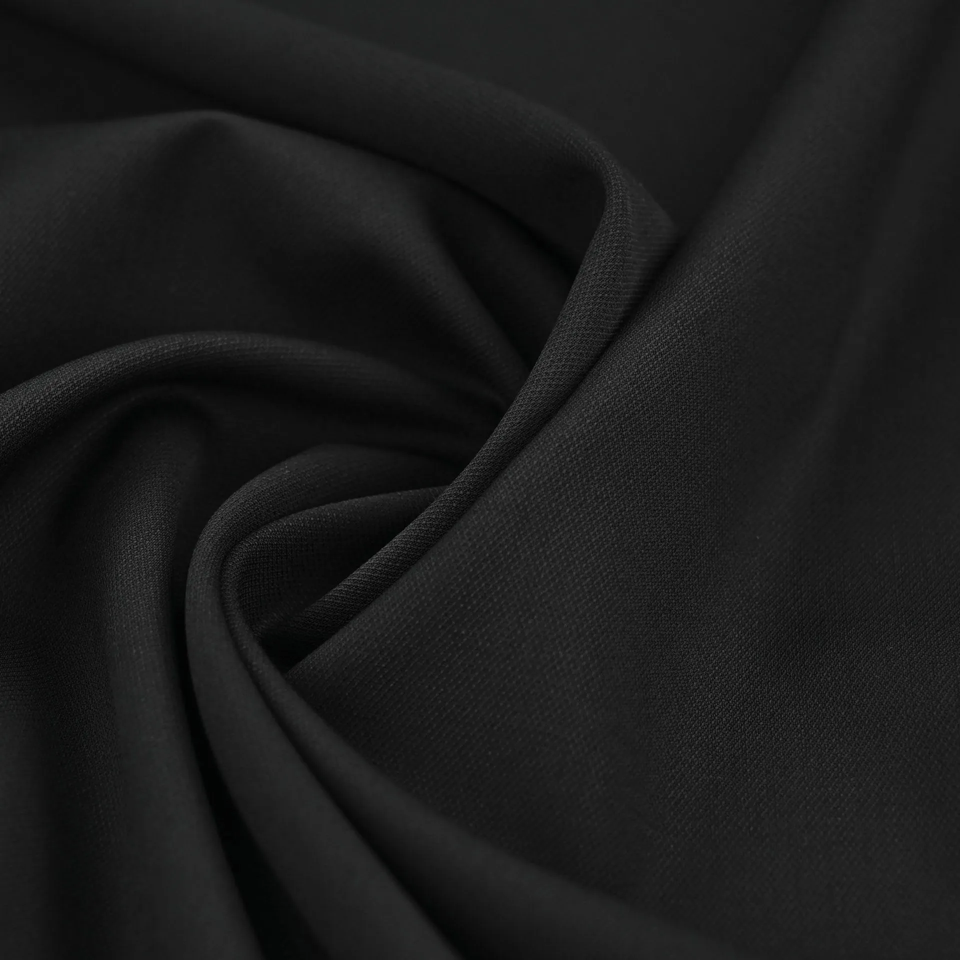 Black Suiting Wool Fabric 4396