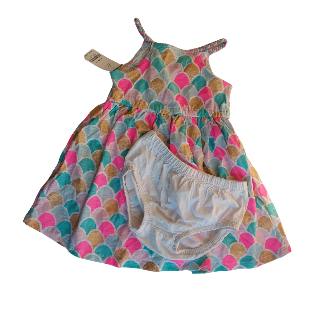 Carter's Multi Colour Printed Sleeveless Frock Set (24 Months) | Brand New |