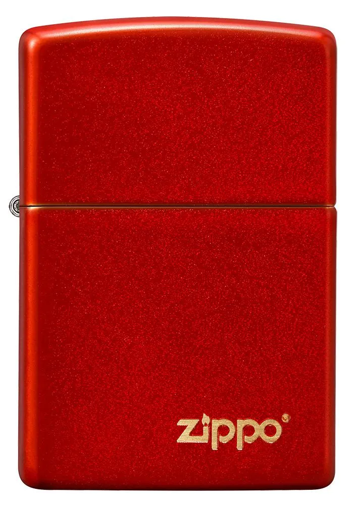 Classic Metallic Red Zippo Logo