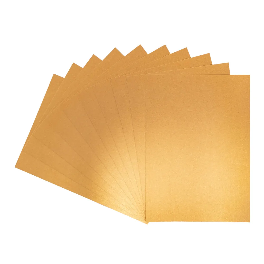 Crafter's Companion Centura Pearl Metallic A4 Single Colour 10 Sheet Pack - Copper