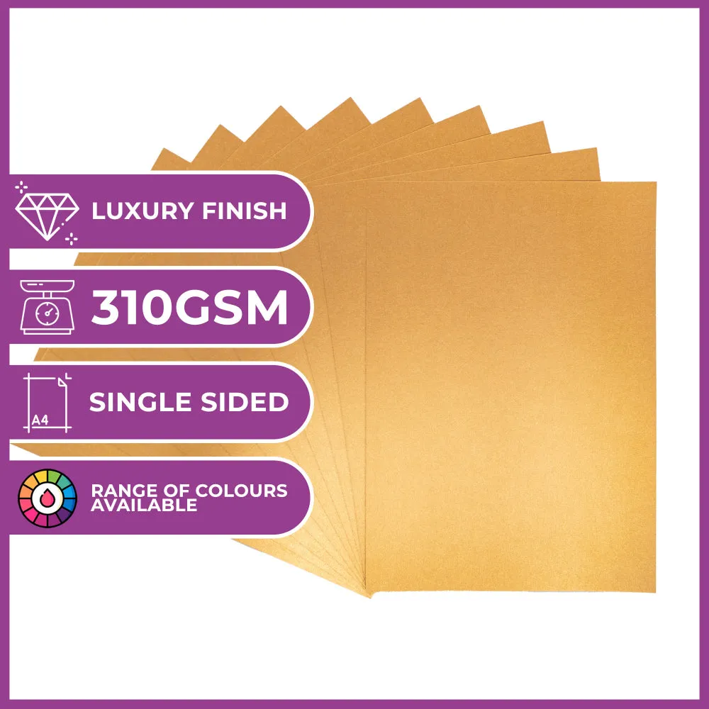 Crafter's Companion Centura Pearl Metallic A4 Single Colour 10 Sheet Pack - Copper