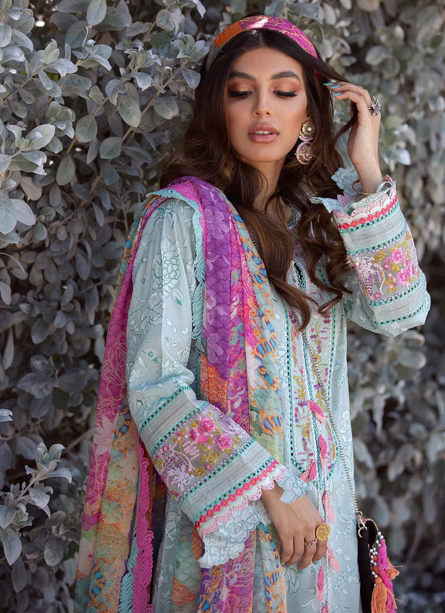 Farah Talib Aziz Luxury Lawn Collection 2022 – Fiji Seafoam