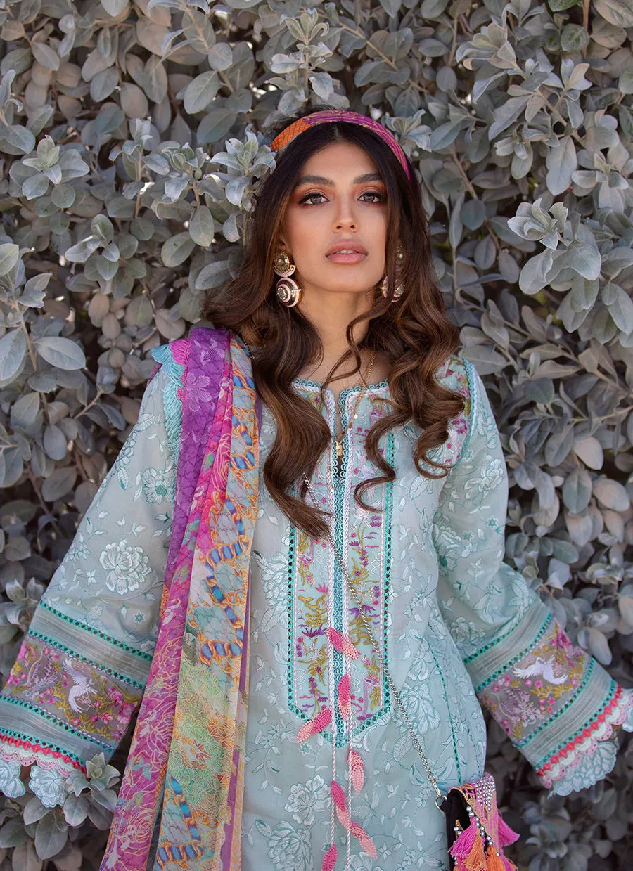 Farah Talib Aziz Luxury Lawn Collection 2022 – Fiji Seafoam