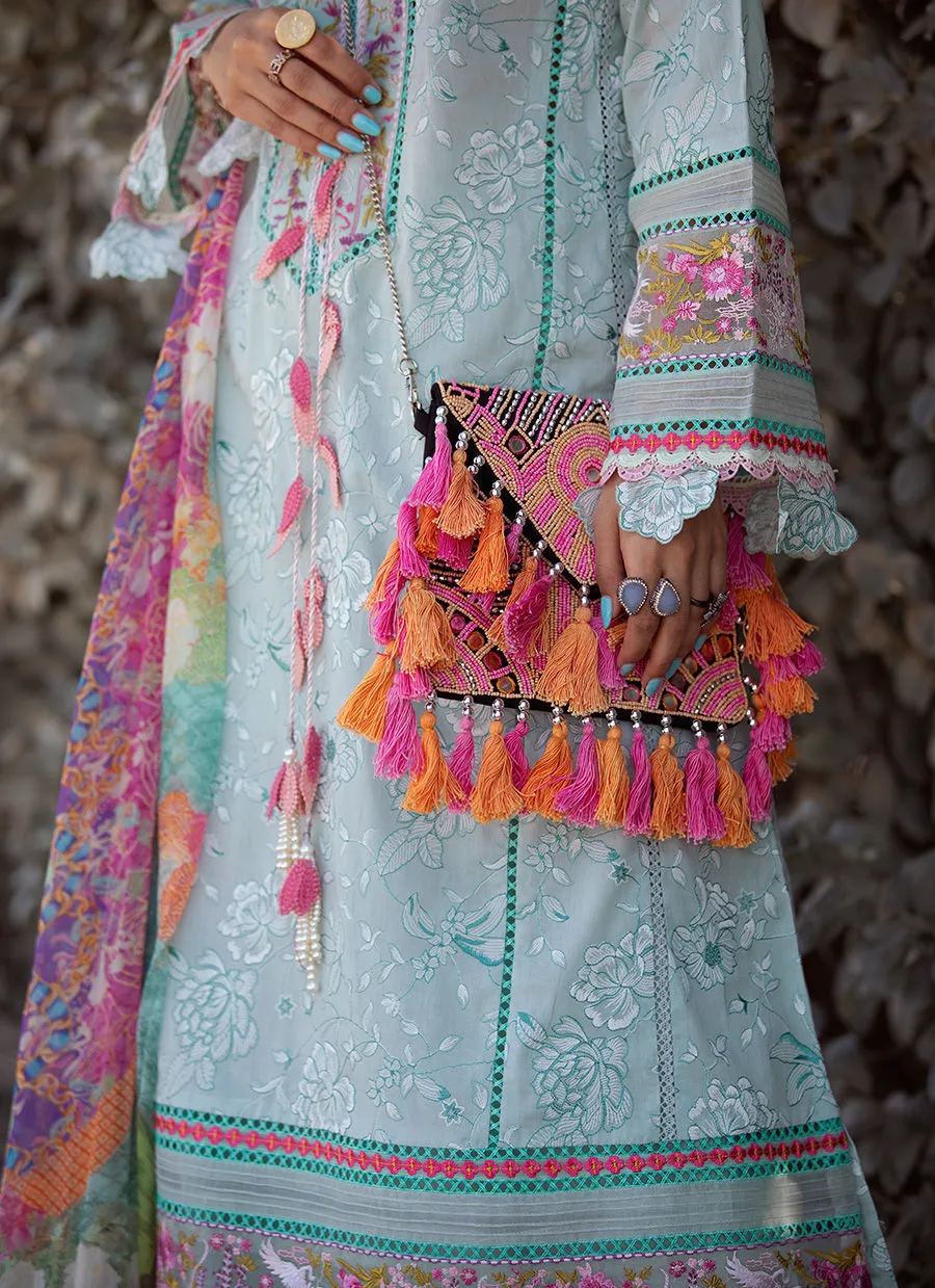 Farah Talib Aziz Luxury Lawn Collection 2022 – Fiji Seafoam