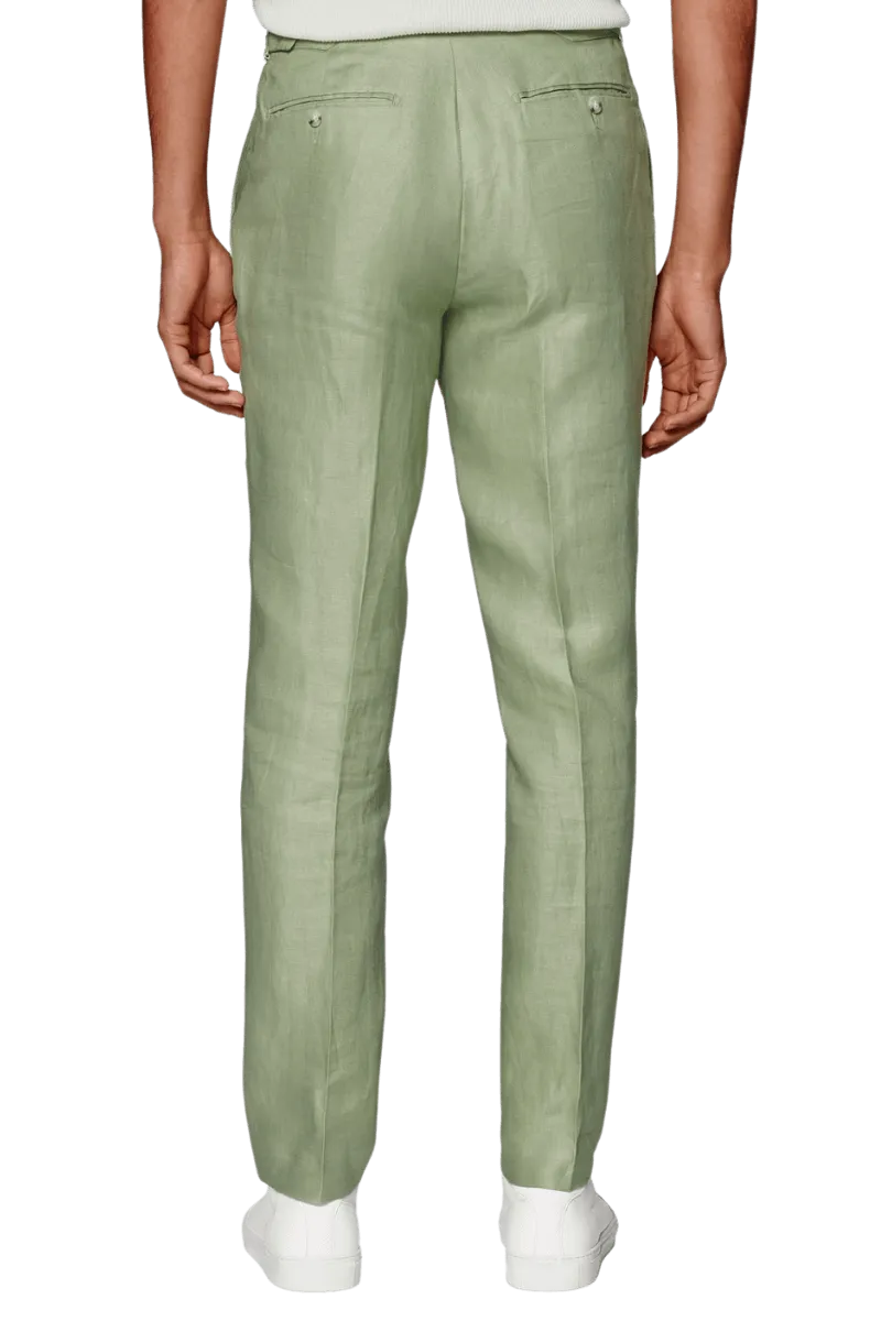 Green Wool Double Breasted 2-Piece Suit