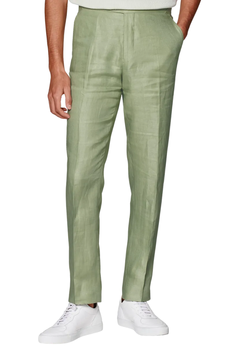 Green Wool Double Breasted 2-Piece Suit