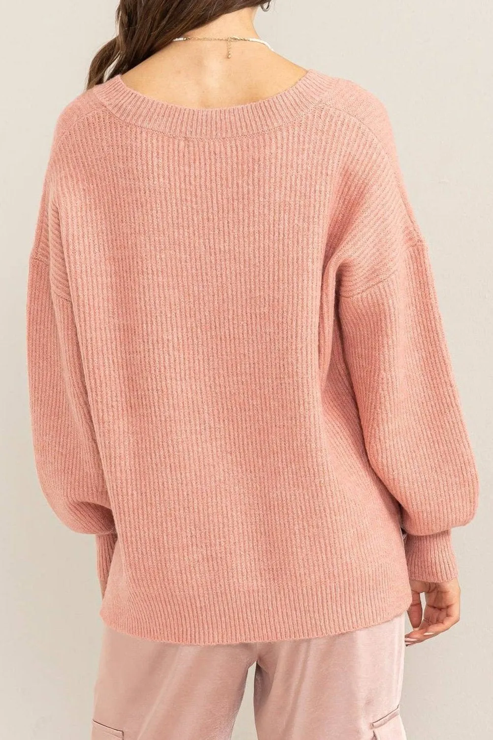 Leah V-neck Pullover Sweater