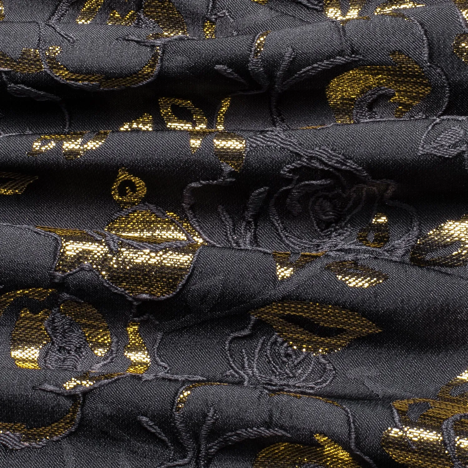 Luxury Black Golden Rose Floral Men's Suit Set