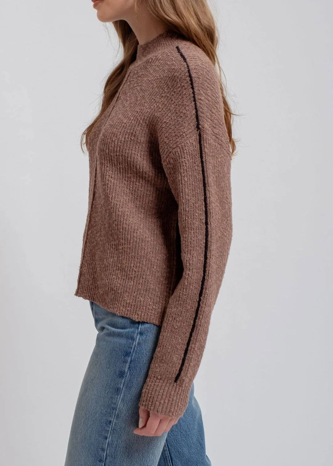 Macchiato Mock Neck Knit Pull Over