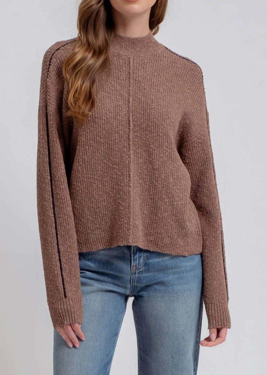 Macchiato Mock Neck Knit Pull Over