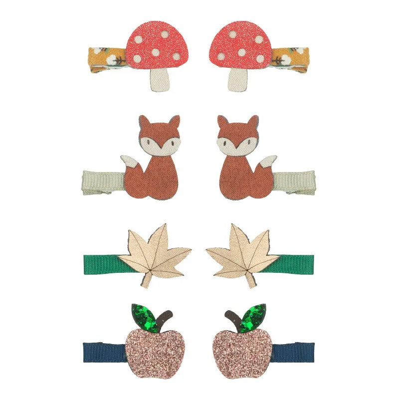 Mimi & Lula - Autumn forest mini hair clips - set of 8