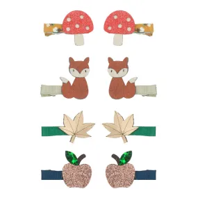 Mimi & Lula - Autumn forest mini hair clips - set of 8