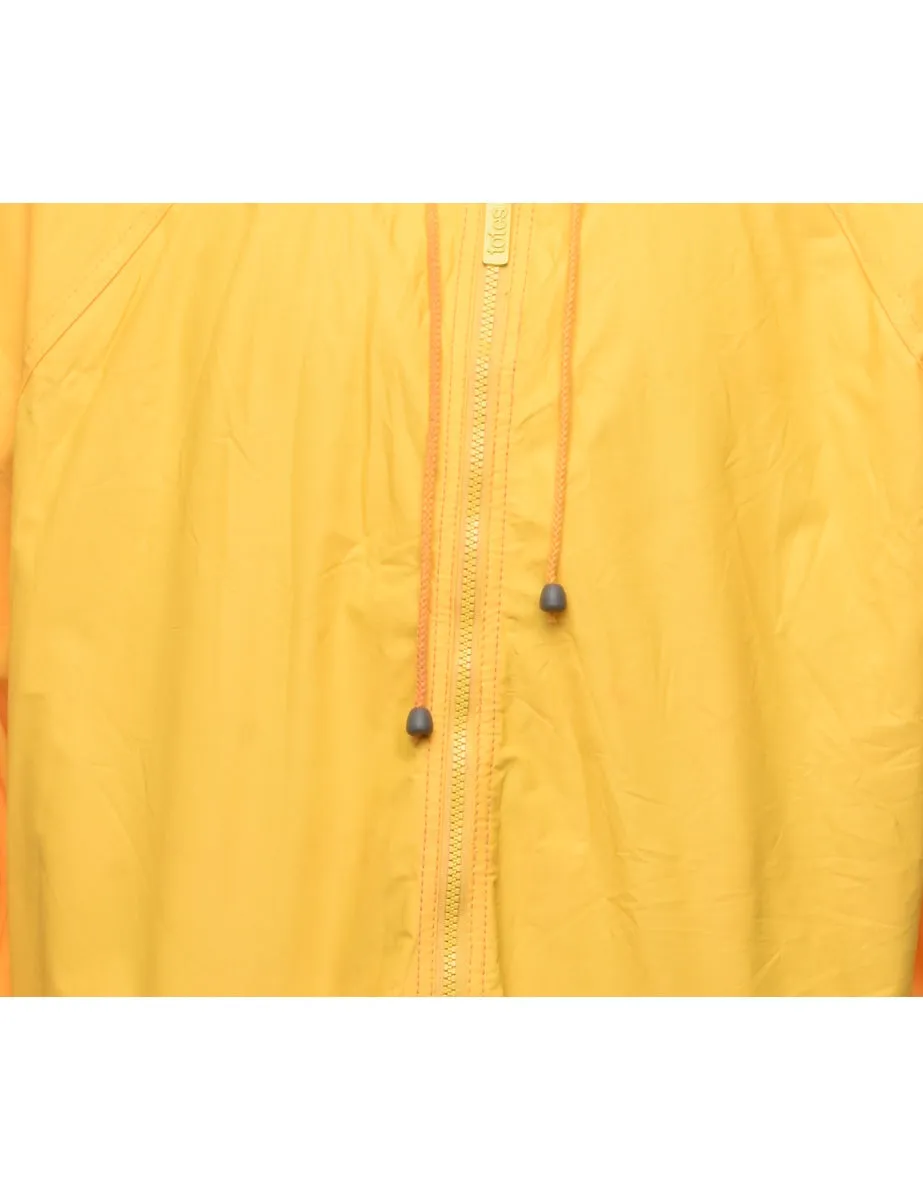 Mustard Hooded Raincoat - XL