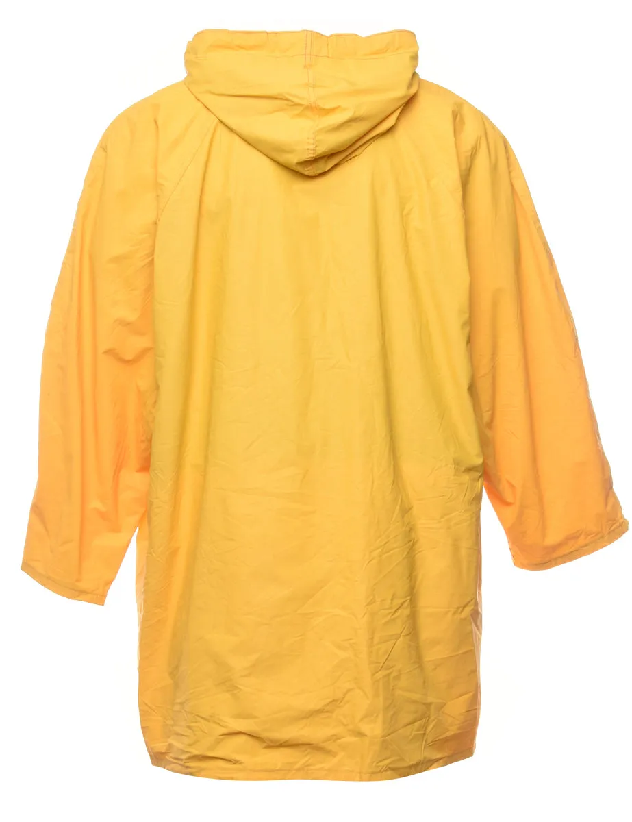 Mustard Hooded Raincoat - XL