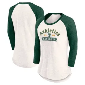 New - MLB Oakland Athletics Women's 3 Qtr Fashion T-Shirt - L