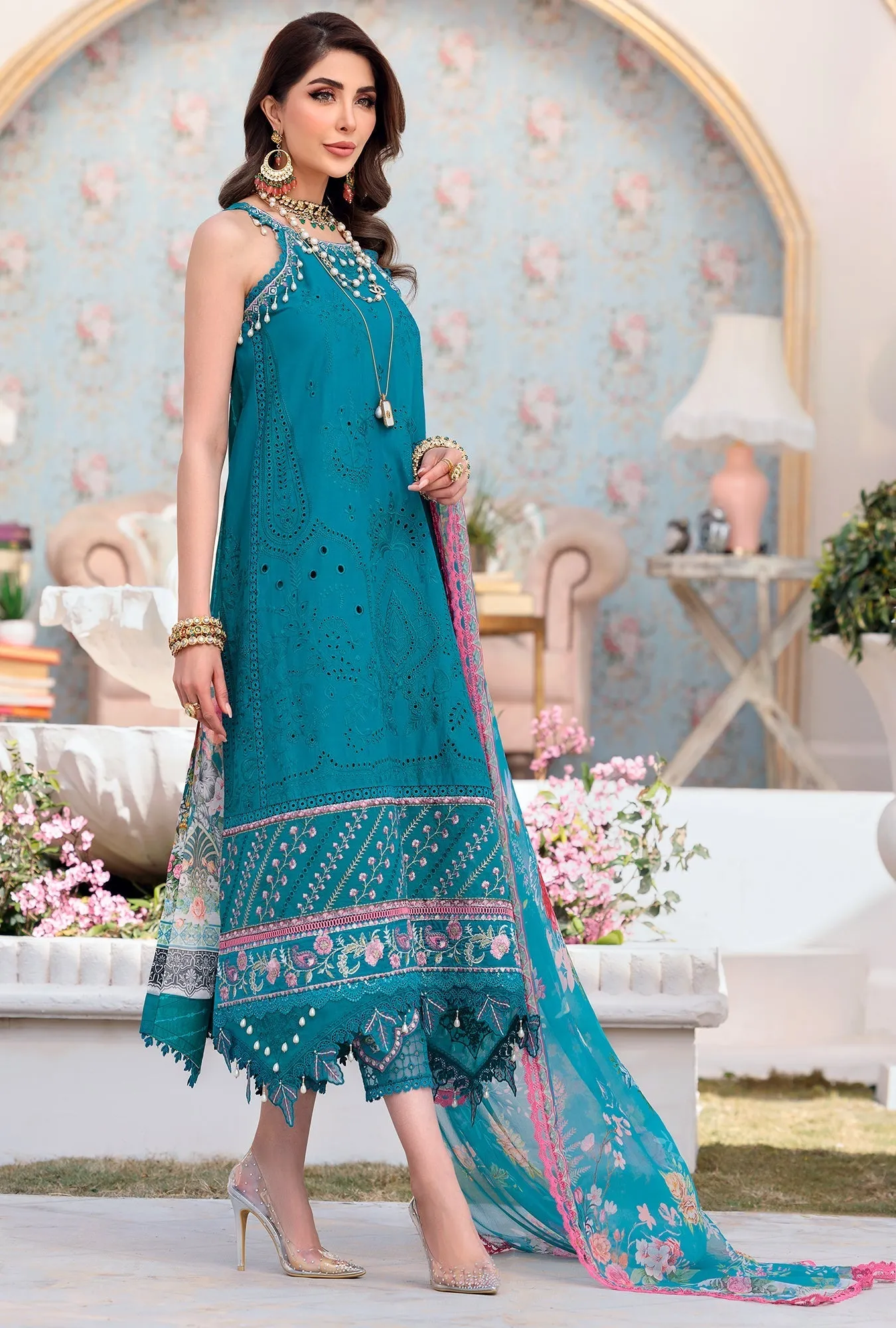 Noor by Saadia Asad Luxury Chikankari Lawn Collection – D10-A