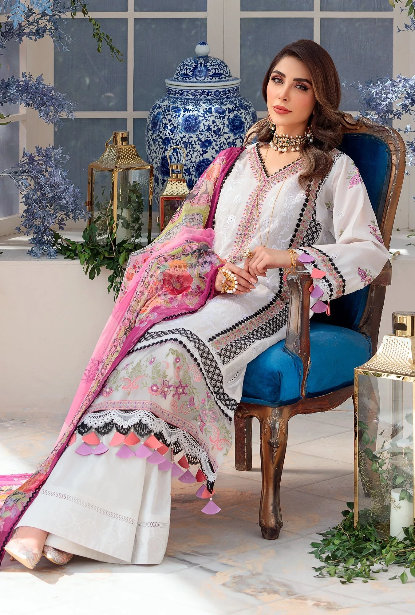 Noor by Saadia Asad Luxury Chikankari Lawn Collection – D8-A