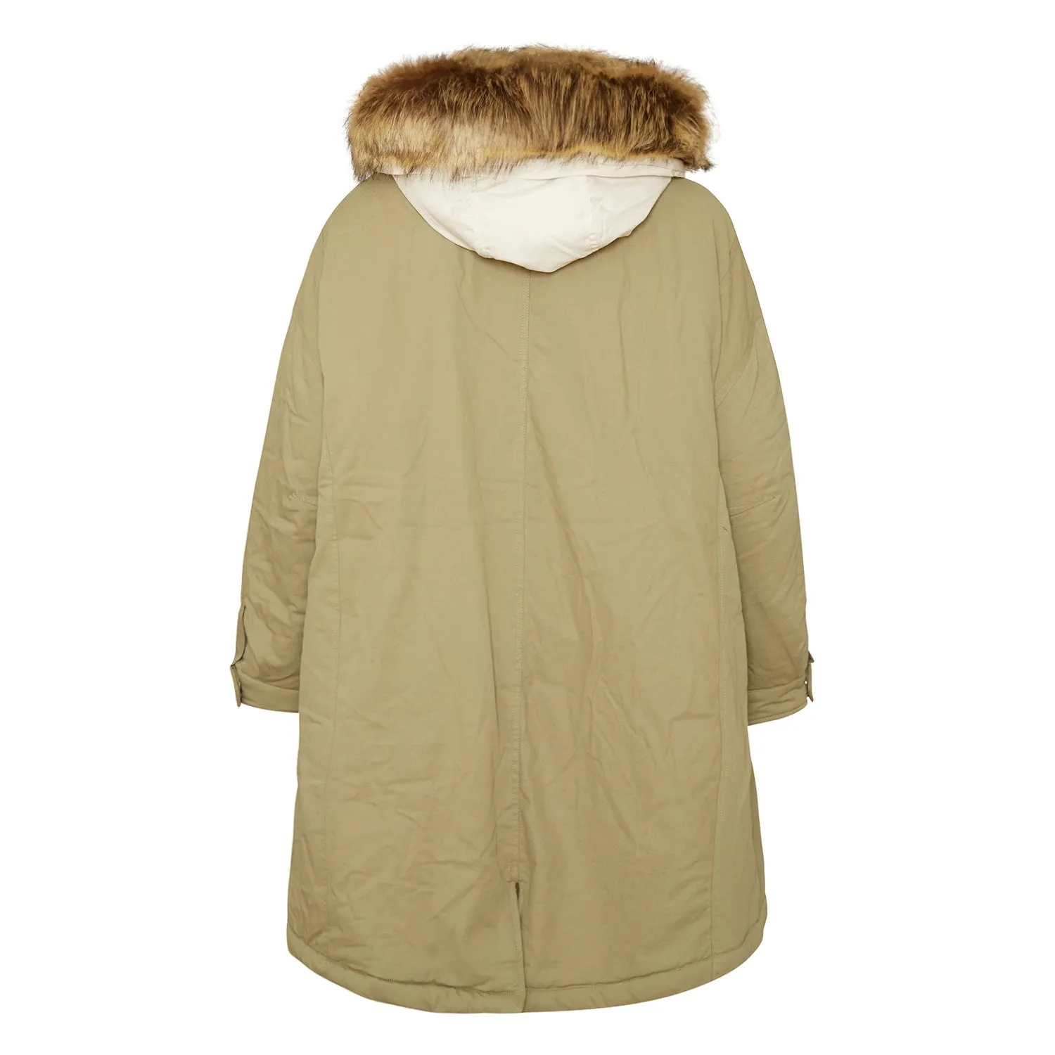Parka longue oversize kaki