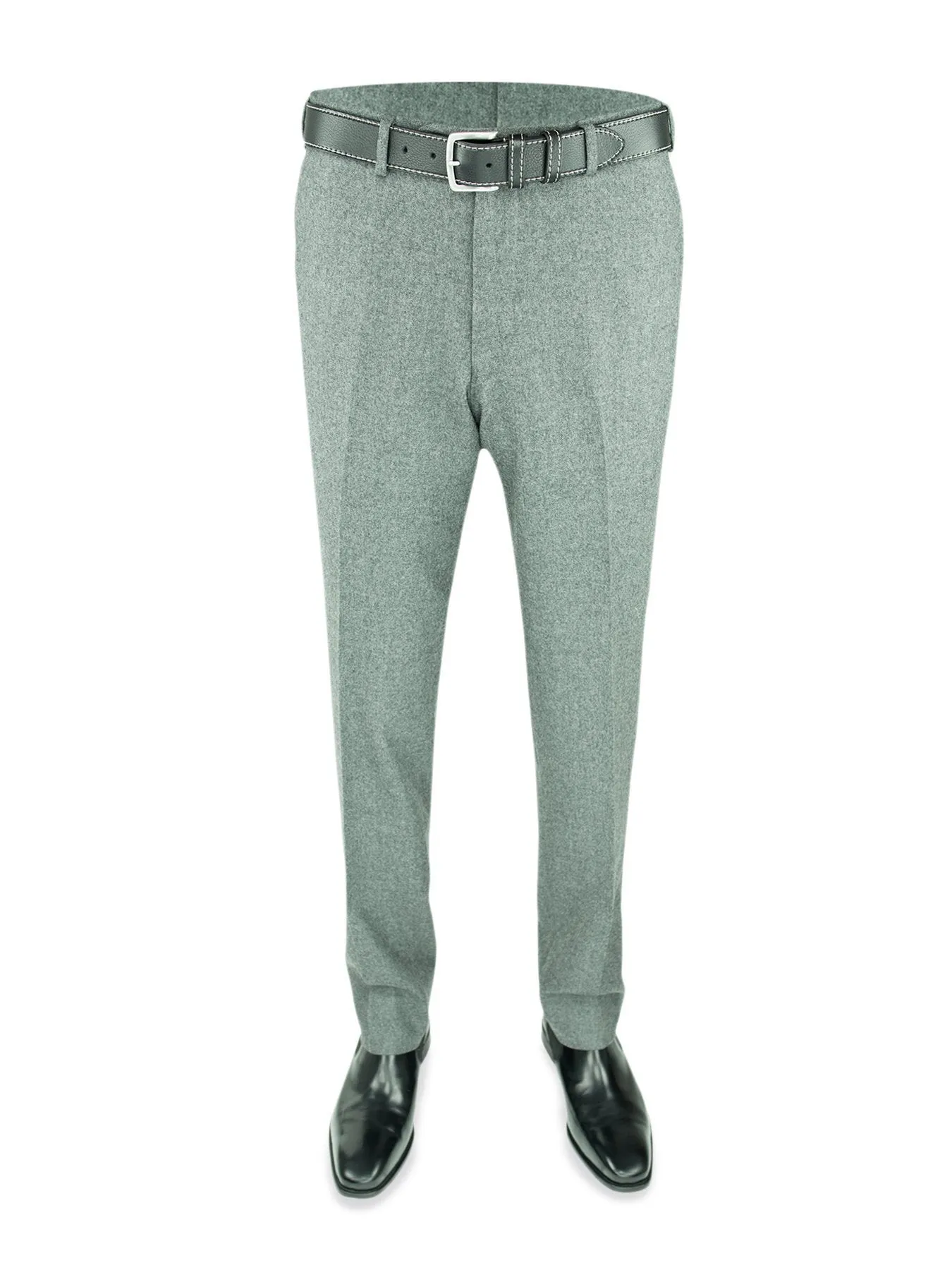Plain Grey Woollen Trousers