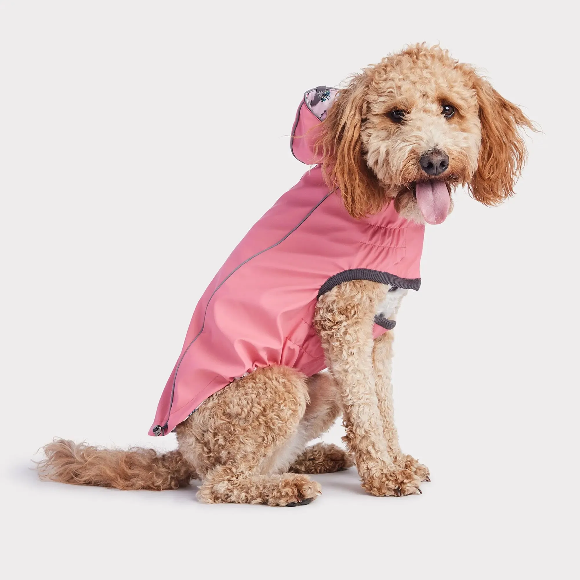Reversible Dog Raincoat | Pink Fiesta