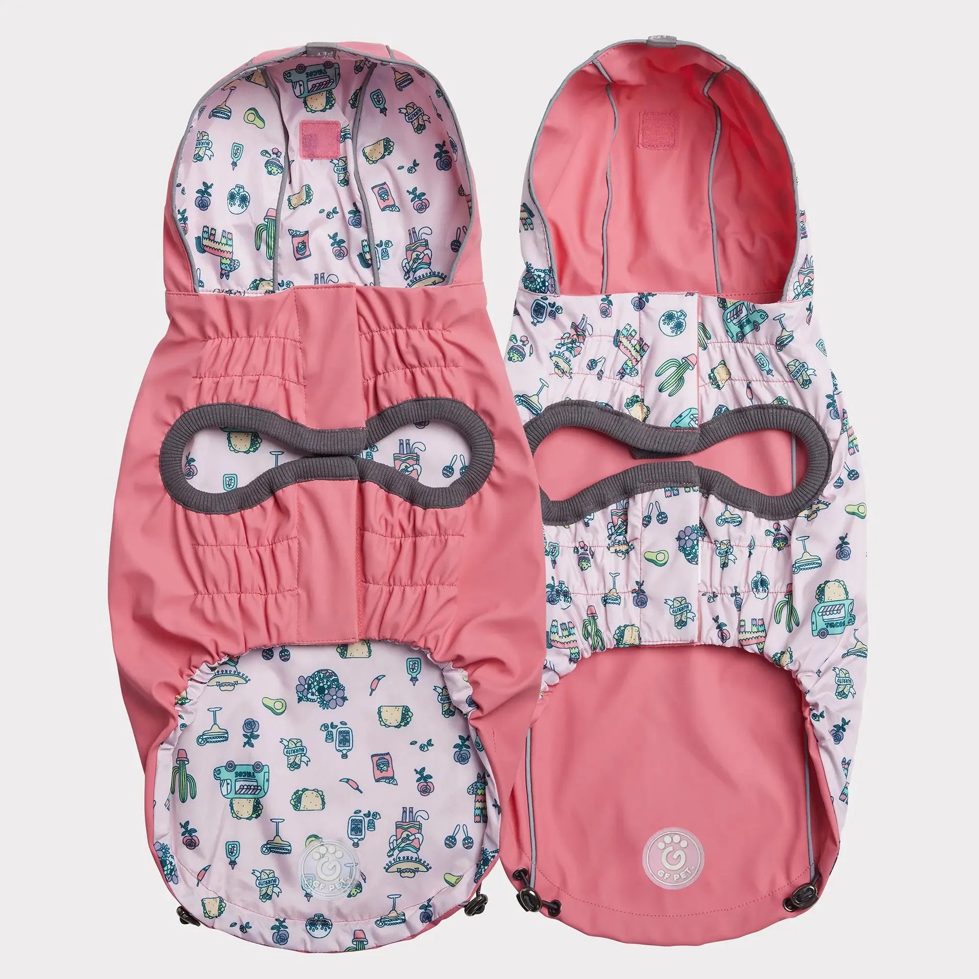 Reversible Dog Raincoat | Pink Fiesta