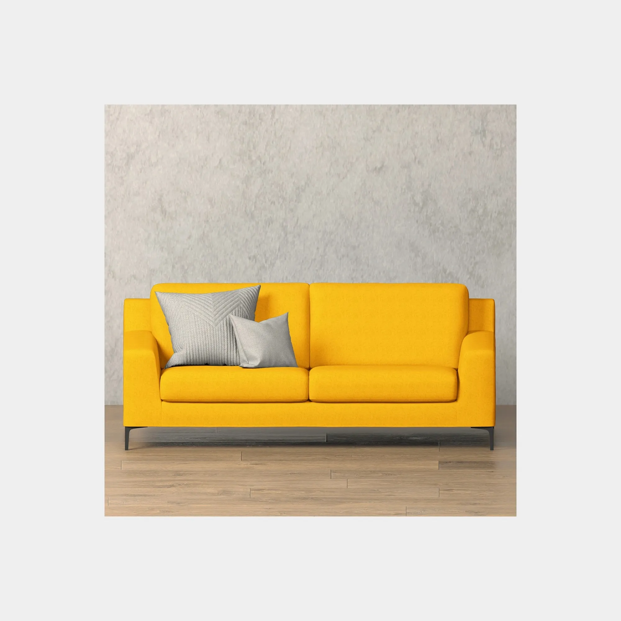 Saffron Solid Semi Velvet Fabric