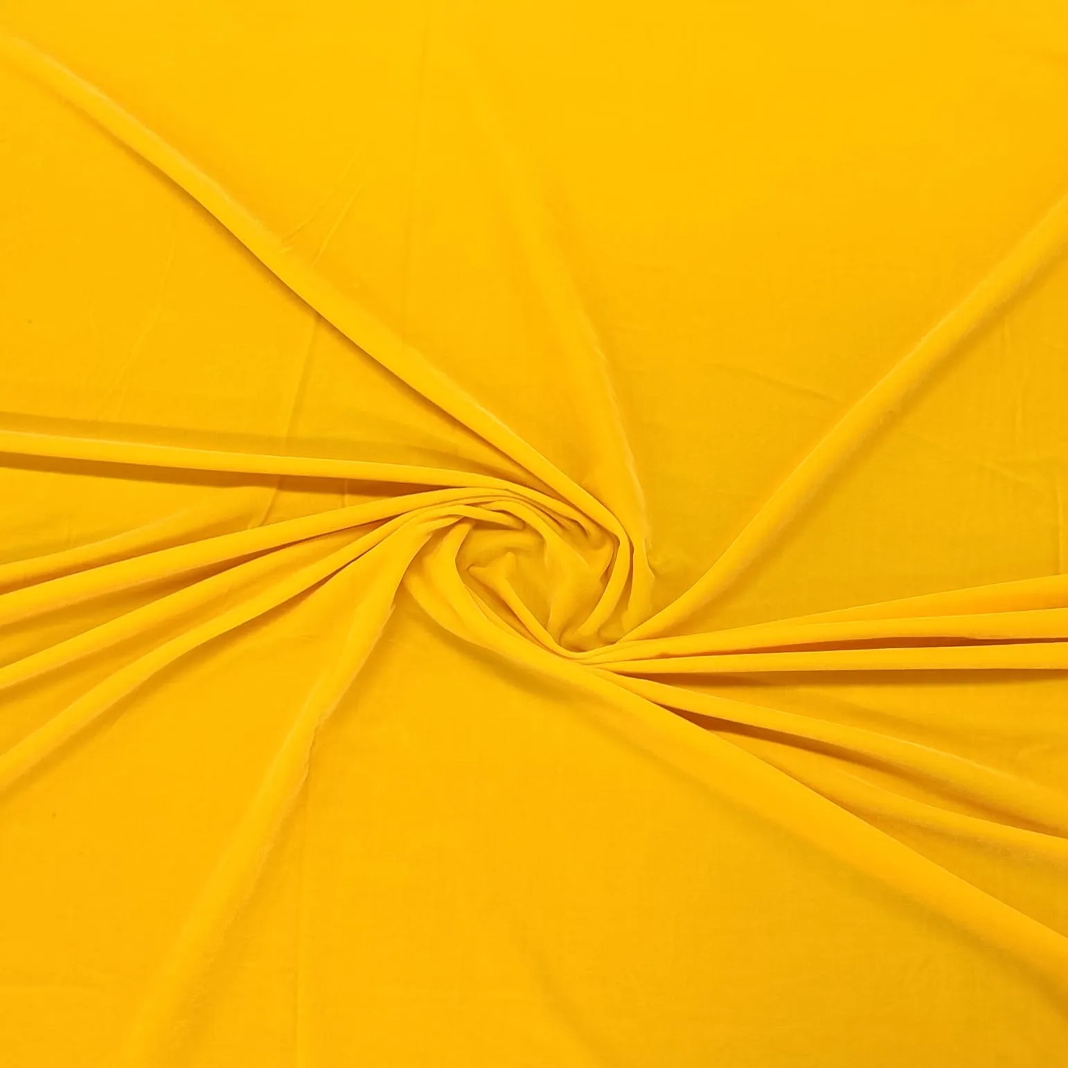 Saffron Solid Semi Velvet Fabric