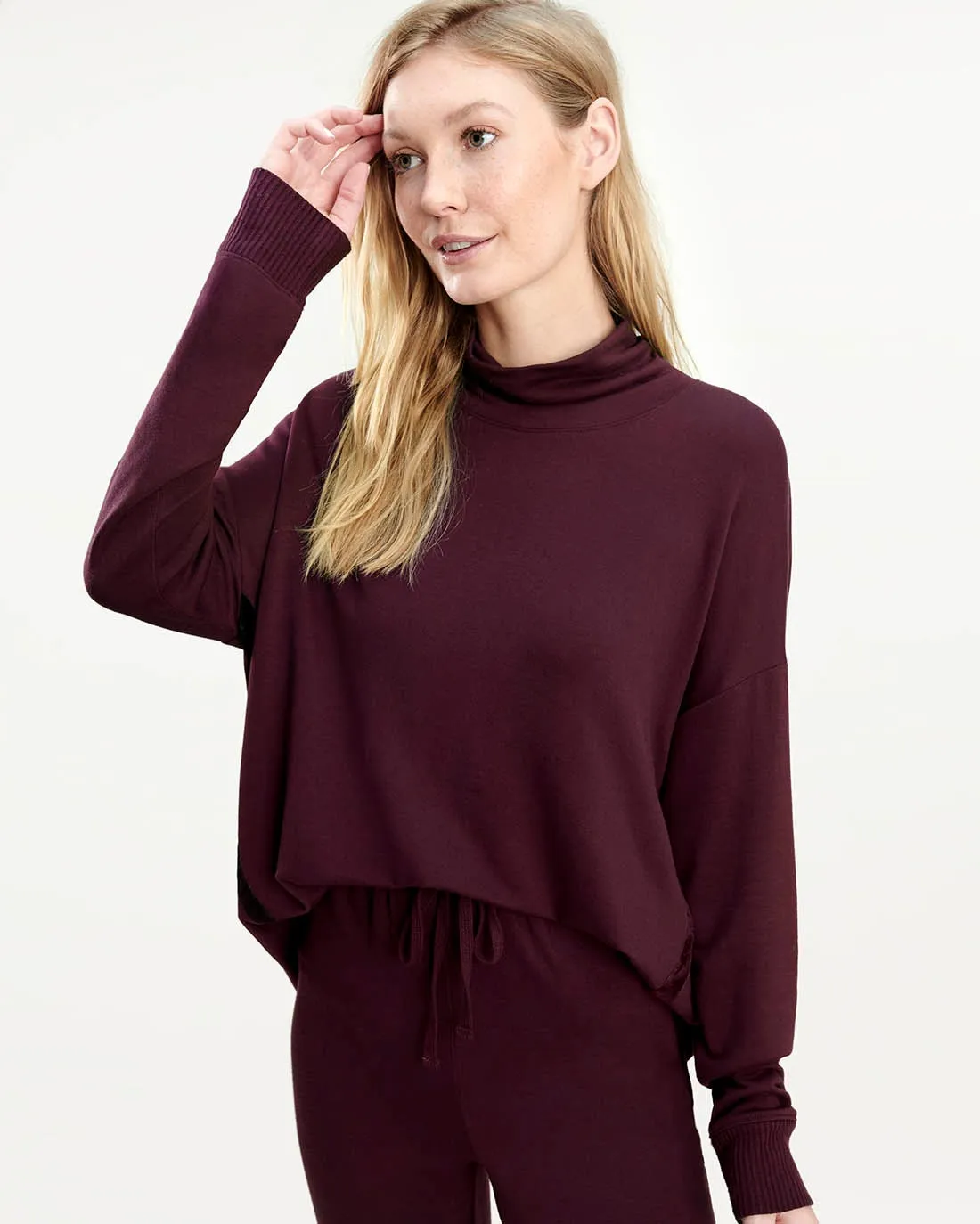 Supersoft Moonstone Mock Neck Pullover
