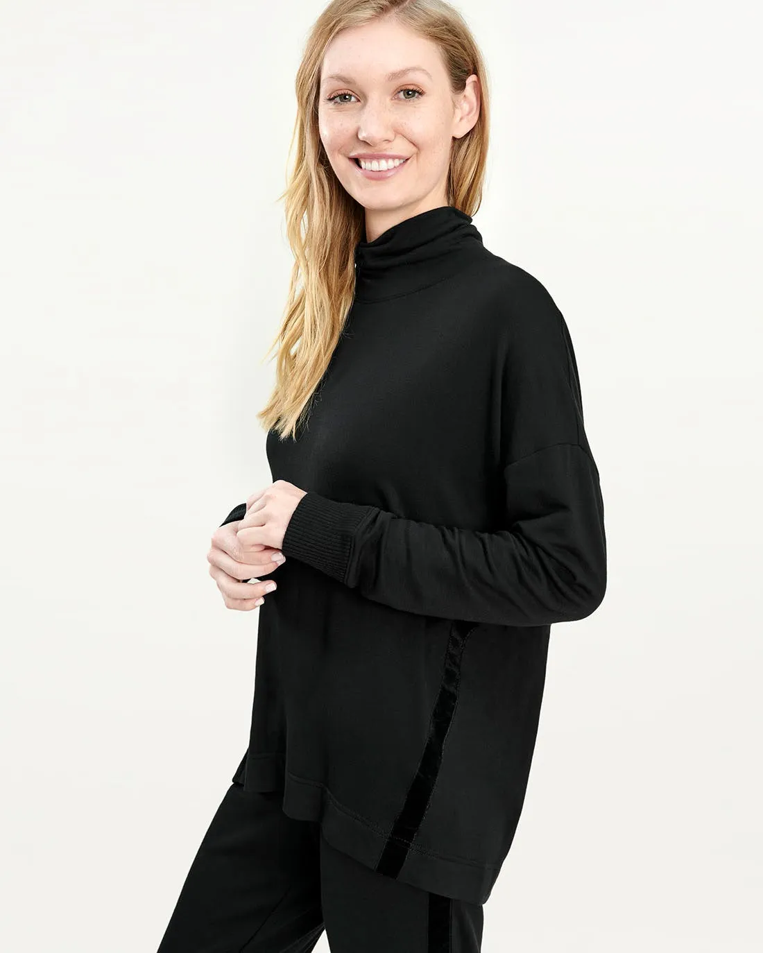 Supersoft Moonstone Mock Neck Pullover