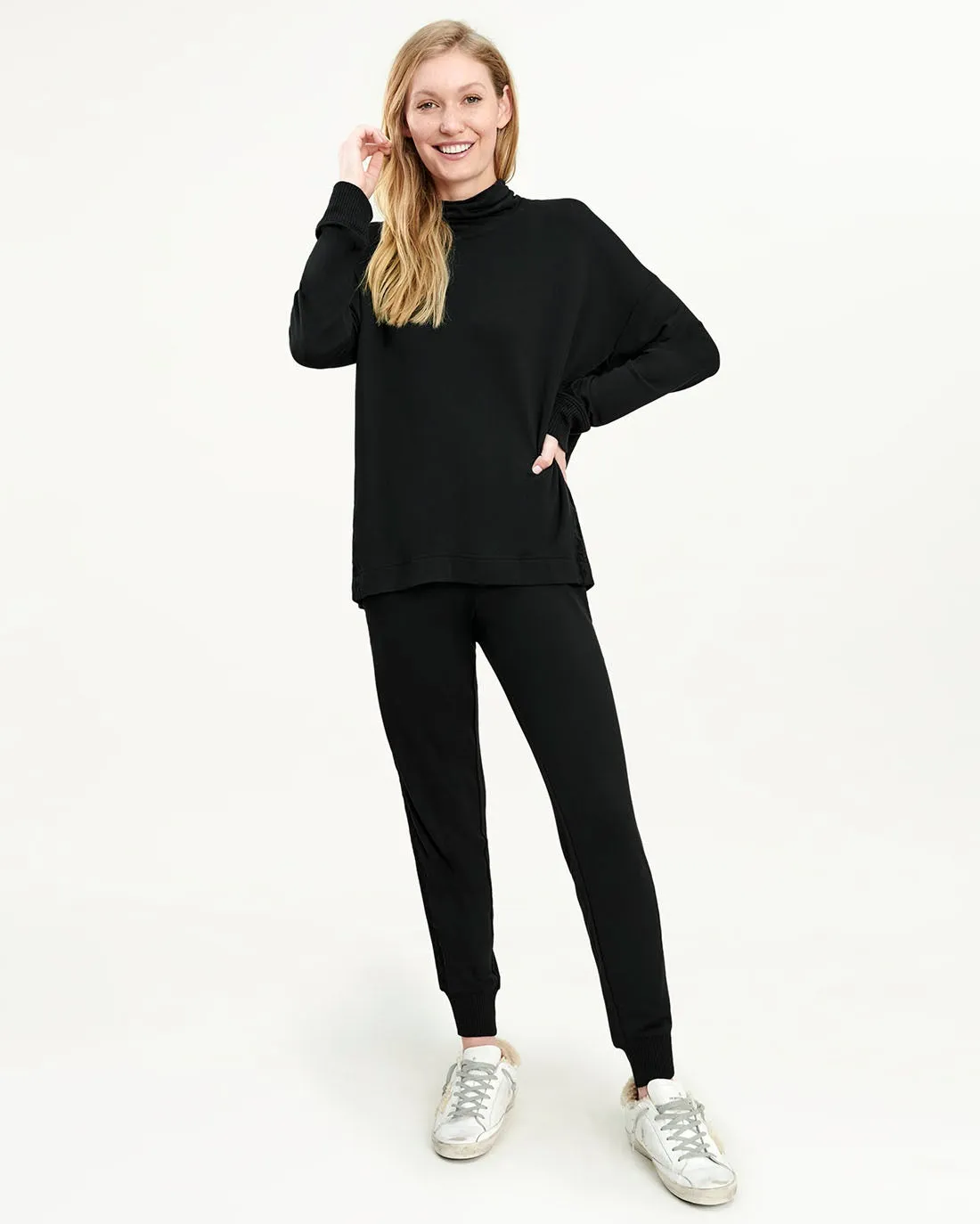 Supersoft Moonstone Mock Neck Pullover