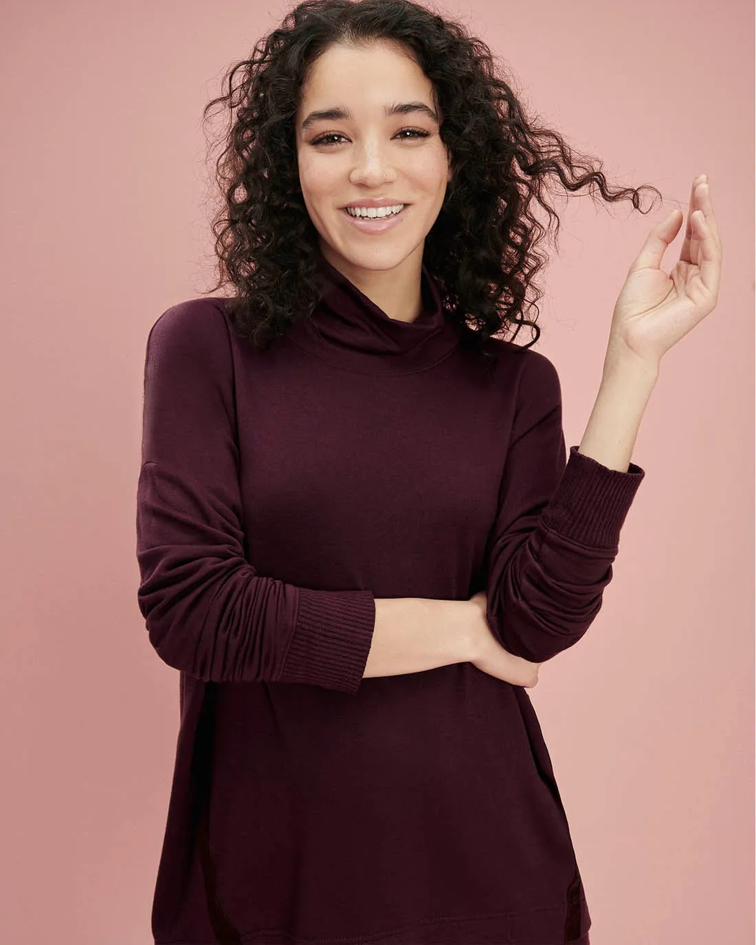 Supersoft Moonstone Mock Neck Pullover