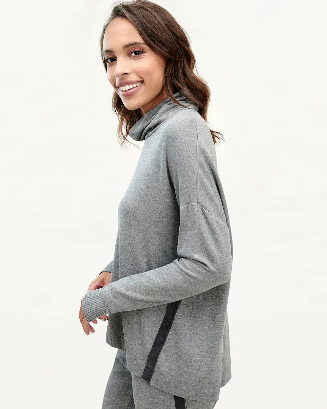 Supersoft Moonstone Mock Neck Pullover