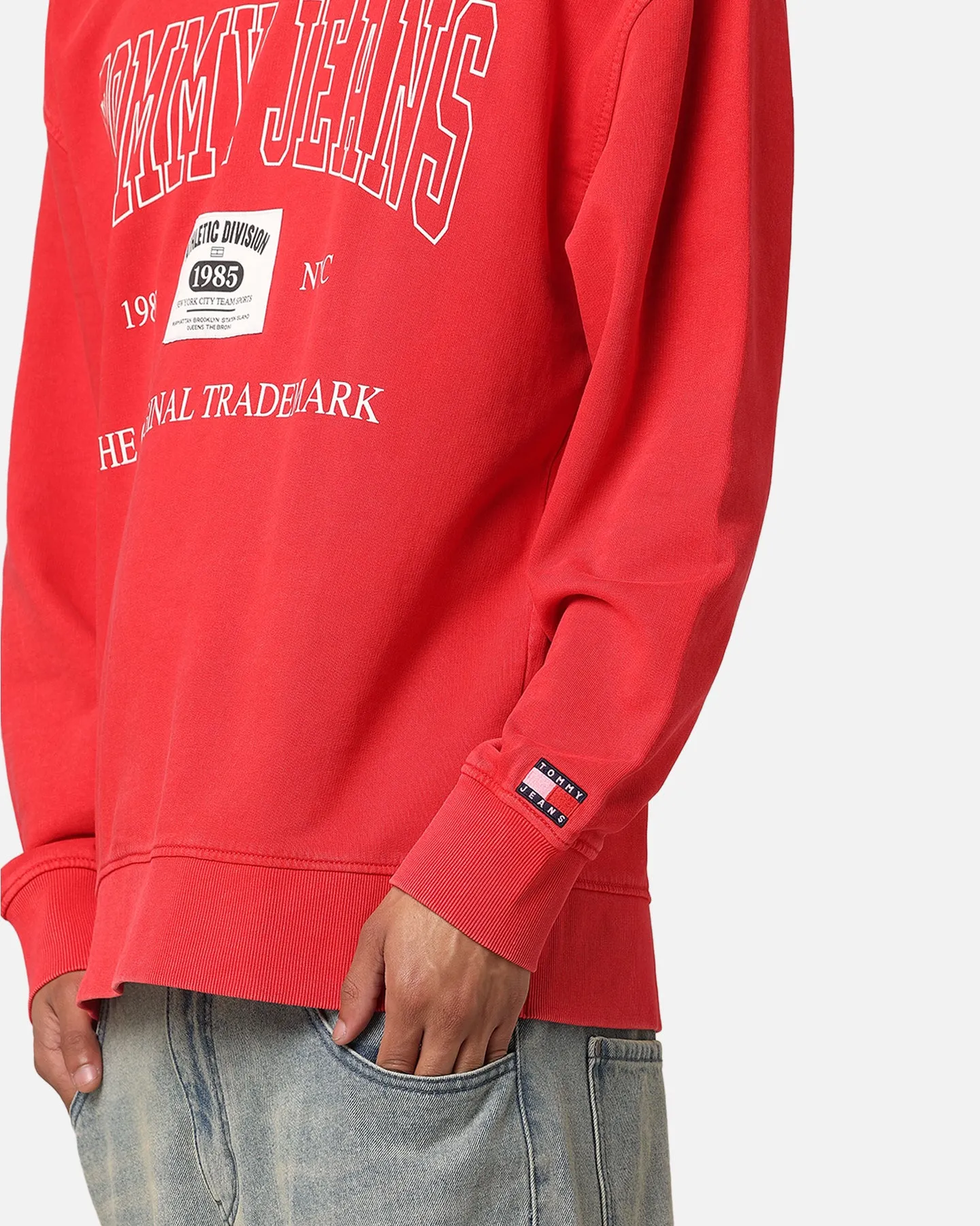 Tommy Jeans TJM Relax Archive Crewneck Deep Crimson