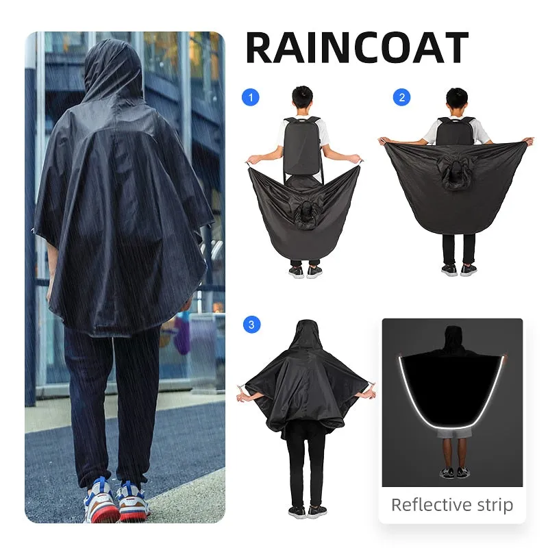 Travel Backpack with Raincoat Anti-theft Men Backpack Waterproof 15.6 inch Laptop Bag Man Travel Bag