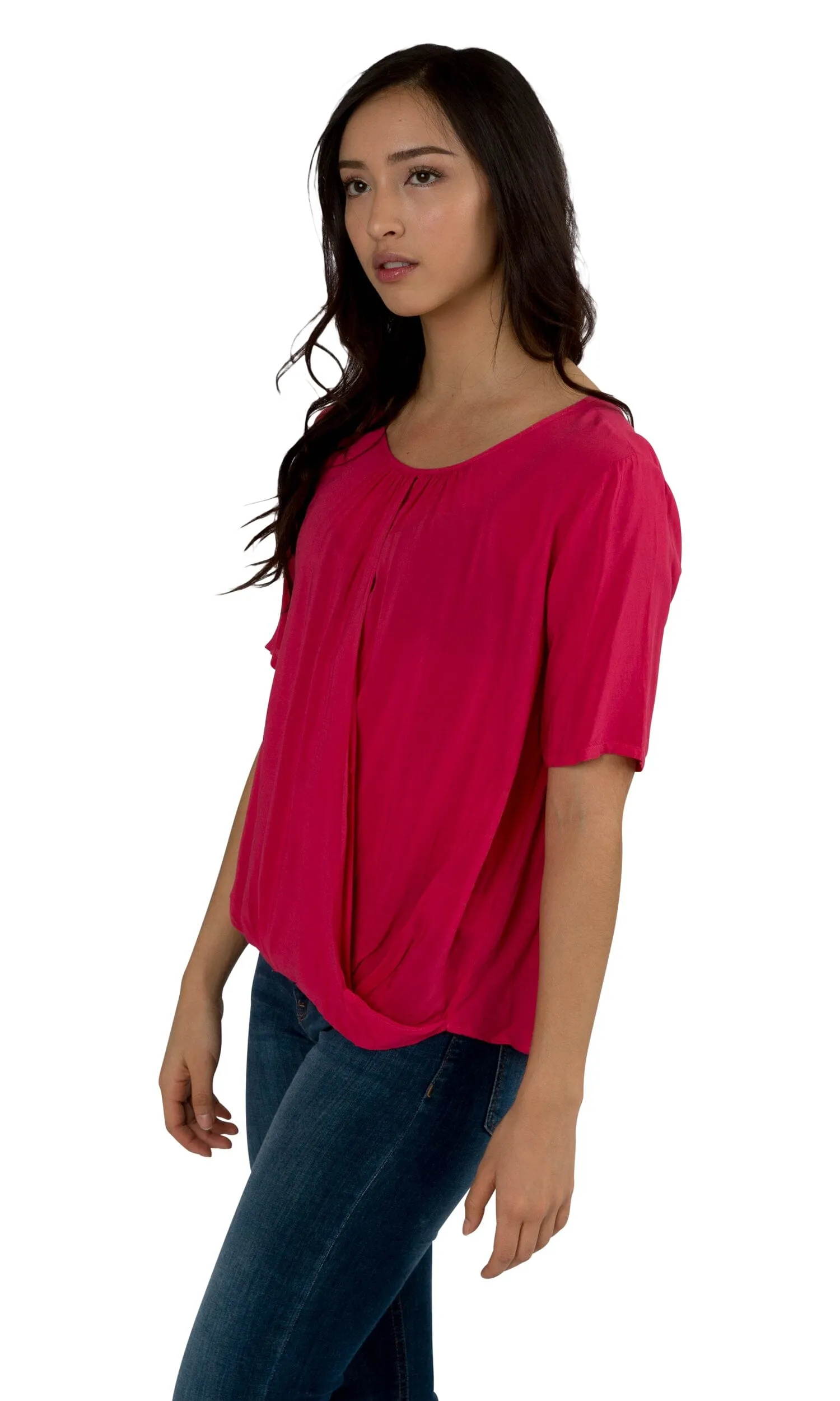 Velvet by Graham & Spencer Aliss Wrap Front Challis Top