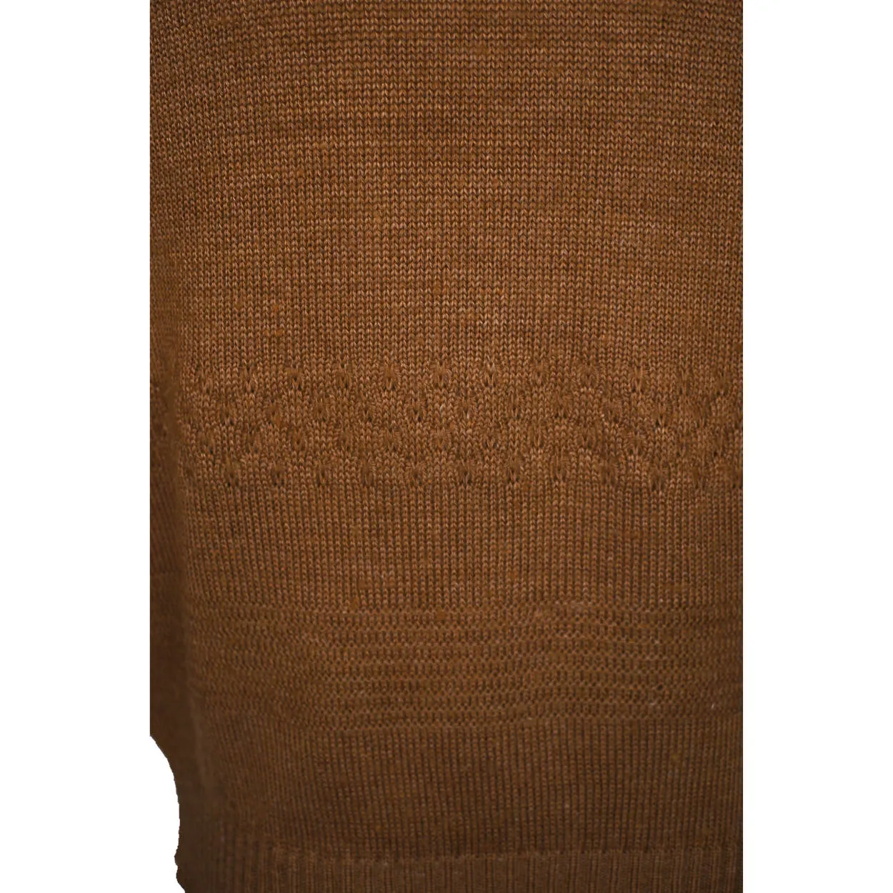 Vintage Courreges Paris Brown Knit Sweater1970s Pullover V Neck Ladies Size M