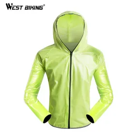 WEST BIKING Cycling Jacket Windproof Waterproof Hooded Ultralight Anti-UV Windcoat MTB Running Bike Bicycle Jersey Raincoat