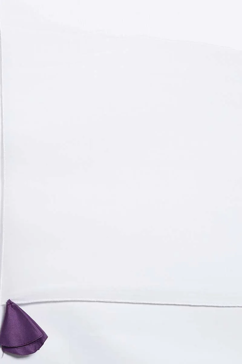 White Polyester Ethnic Motifs Straight Suit Set