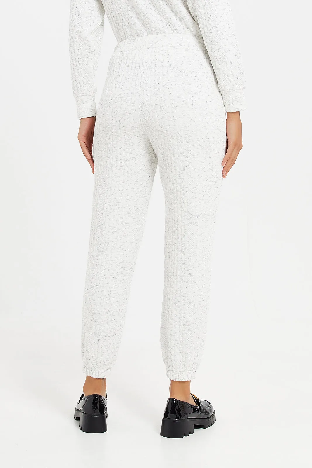 Women Grey Textured Pants