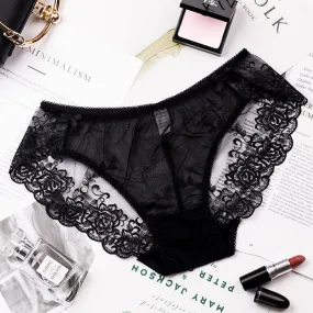 Women's Sexy Lace Panties Seamless Breathable Rose Underwear